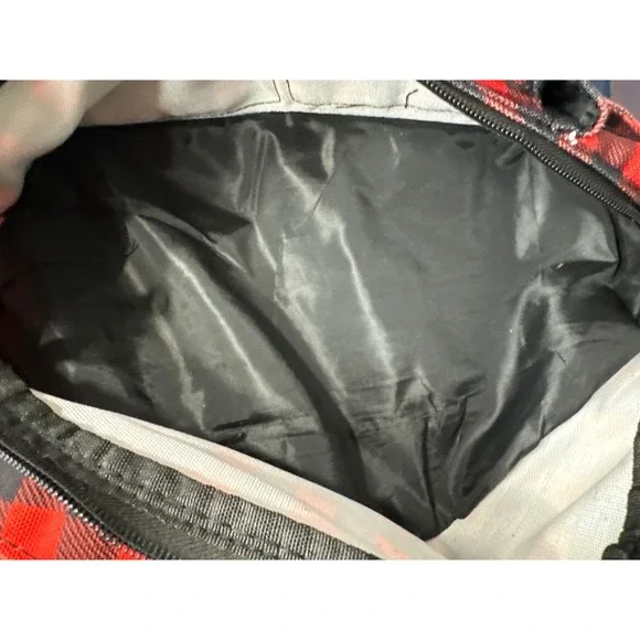 Kavu Red Buffalo Plaid Sling Backpack Bag Outdoor Unisex gorpcore lumberjack - Picture 4 of 5